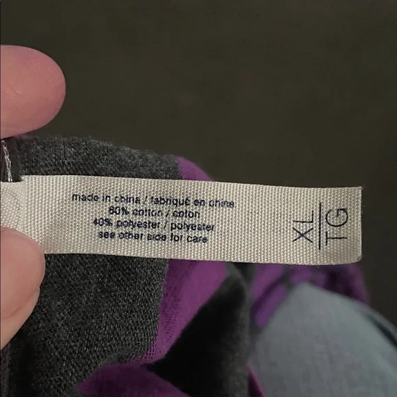 Aeropostale Purple and Black Striped Cardigan - Picture 3 of 3